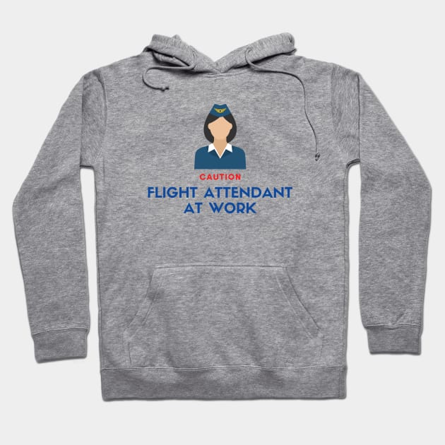 Flight Attentant at Work Hoodie by Jetmike